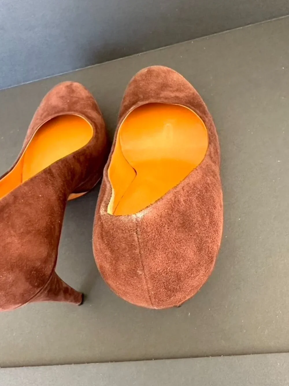 Gucci Cocoa Nappa Charlotte Platform Pumps Heels Size 38